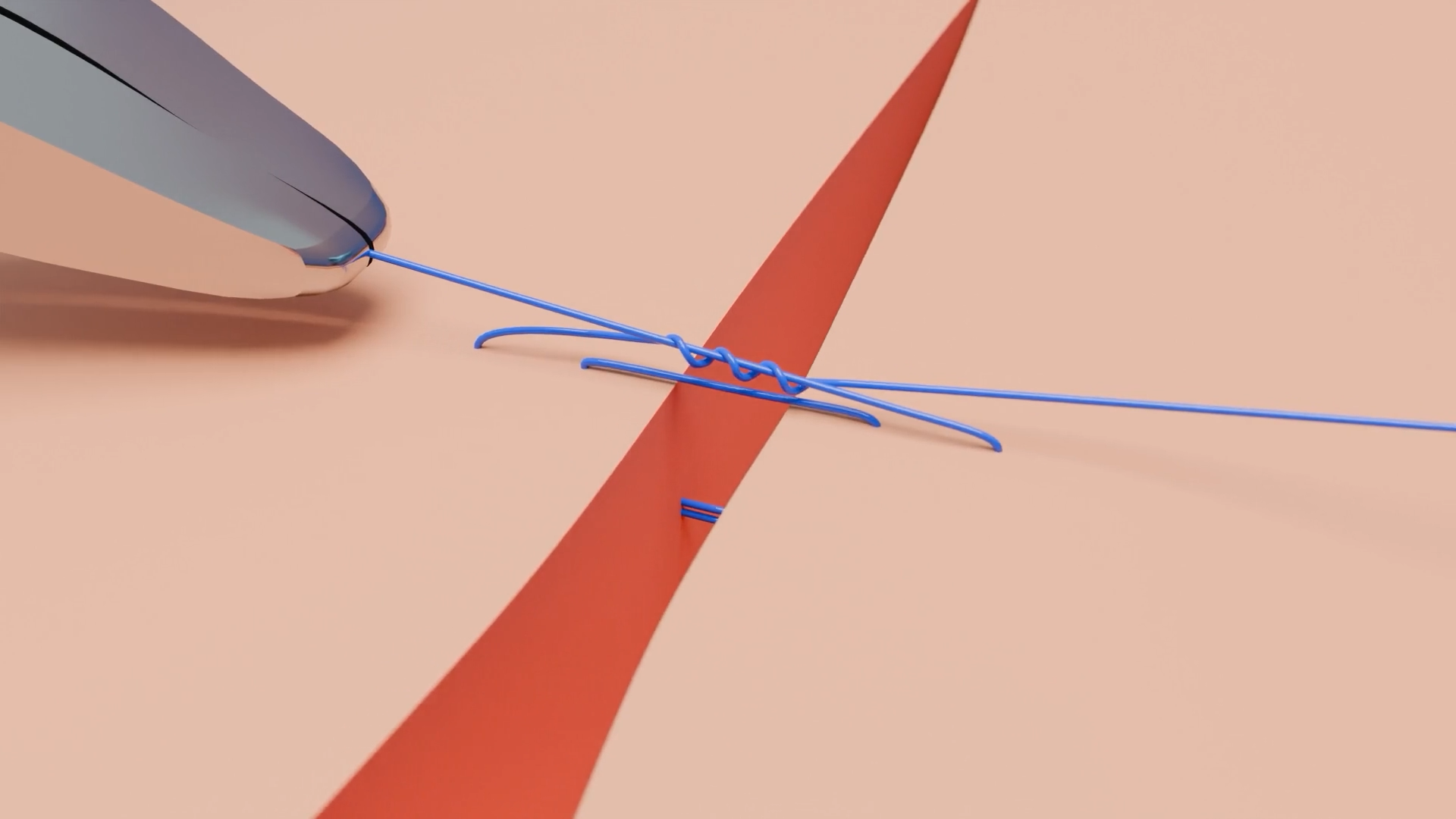 3D animation of Far Near Suture used in surgical training
