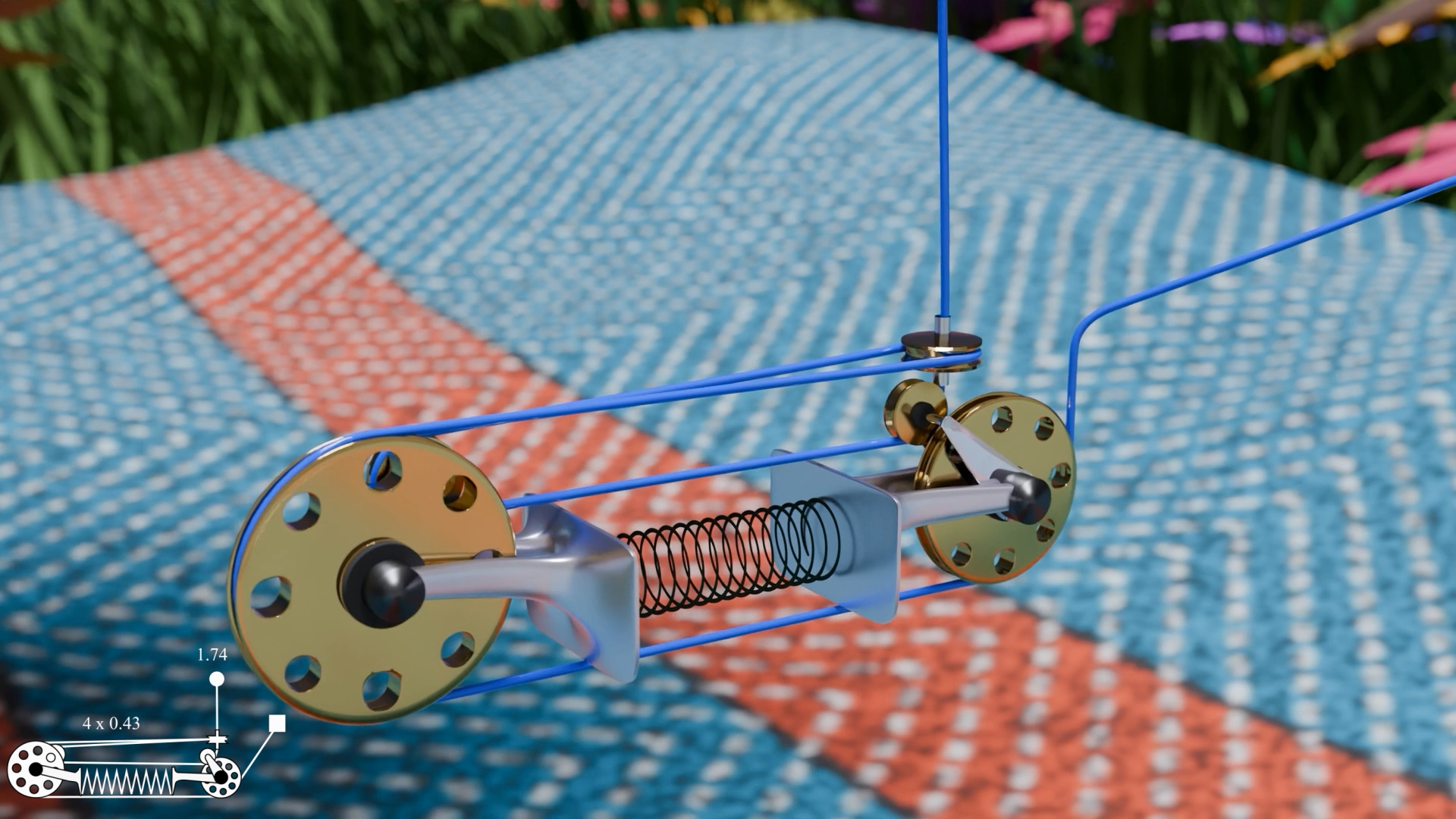 3D animation of Vertical Mattress Pulley Suture used in surgical training